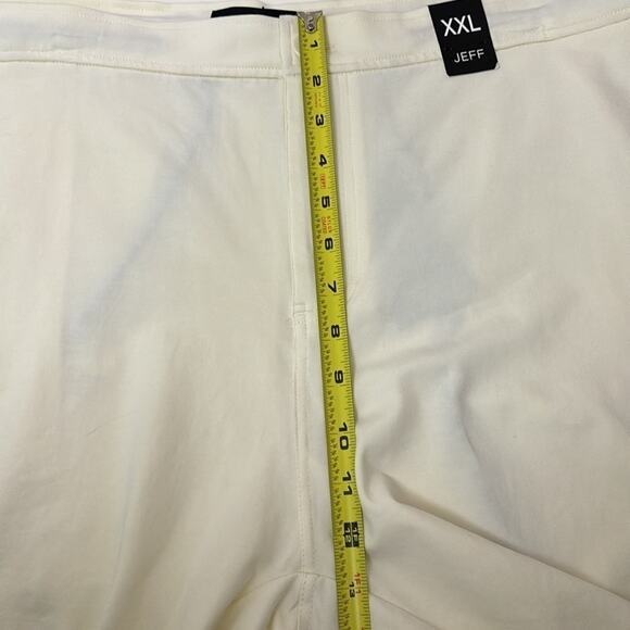 Men’s Jeff Shorts Size XXL in Cream 90% Cotton 10% Polyester Button n Drawstring - Picture 5 of 13